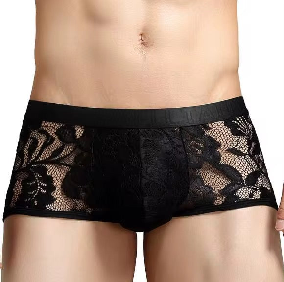 The Lace Mesh Boxer Brief