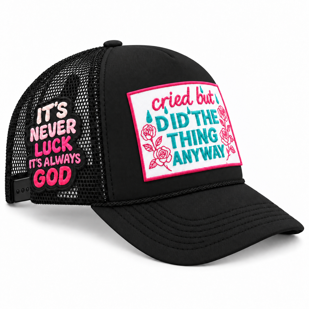 Cried But Did the Thing Anyway Trucker Hat