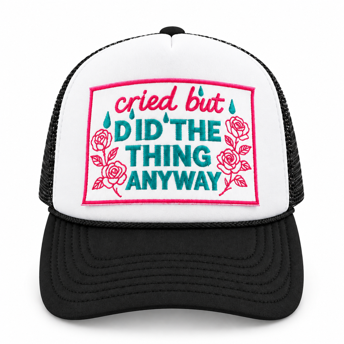 Cried But Did the Thing Anyway Trucker Hat